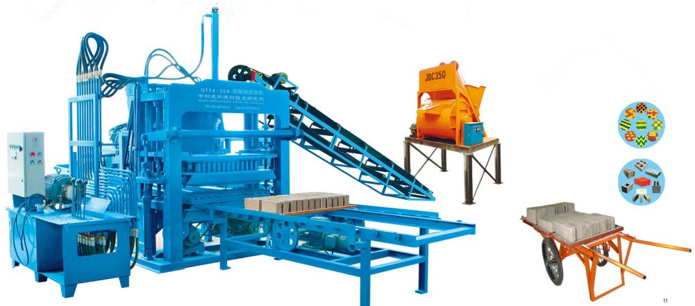 Linha do produciton da AMOSTRA da máquina ZCJK4-20A 11 +JDC350+MANUAL CART+BRICK do tijolo